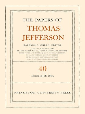 cover image of The Papers of Thomas Jefferson, Volume 40